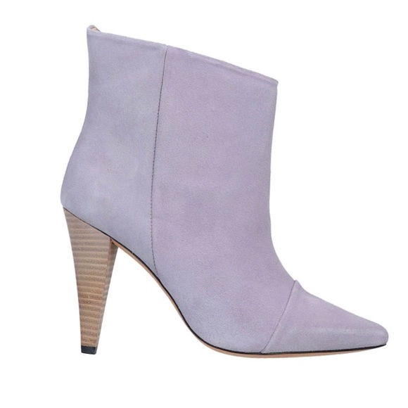 New! IRO Imani Suede Ankle Booties in Lilac - Picture 3 of 11